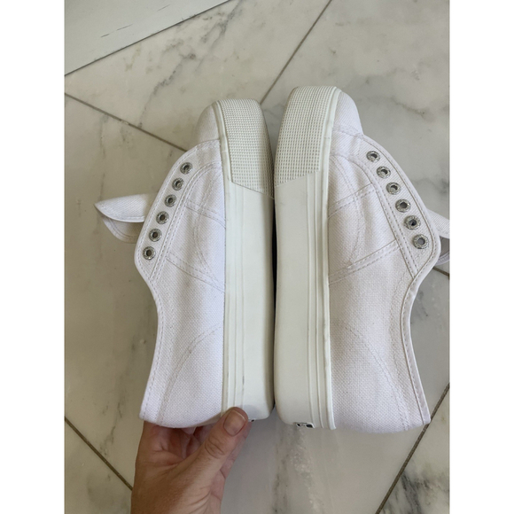 Superga Women’s Size 9.5 White Canvas Platform Fashion Sneakers - Picture 9 of 10